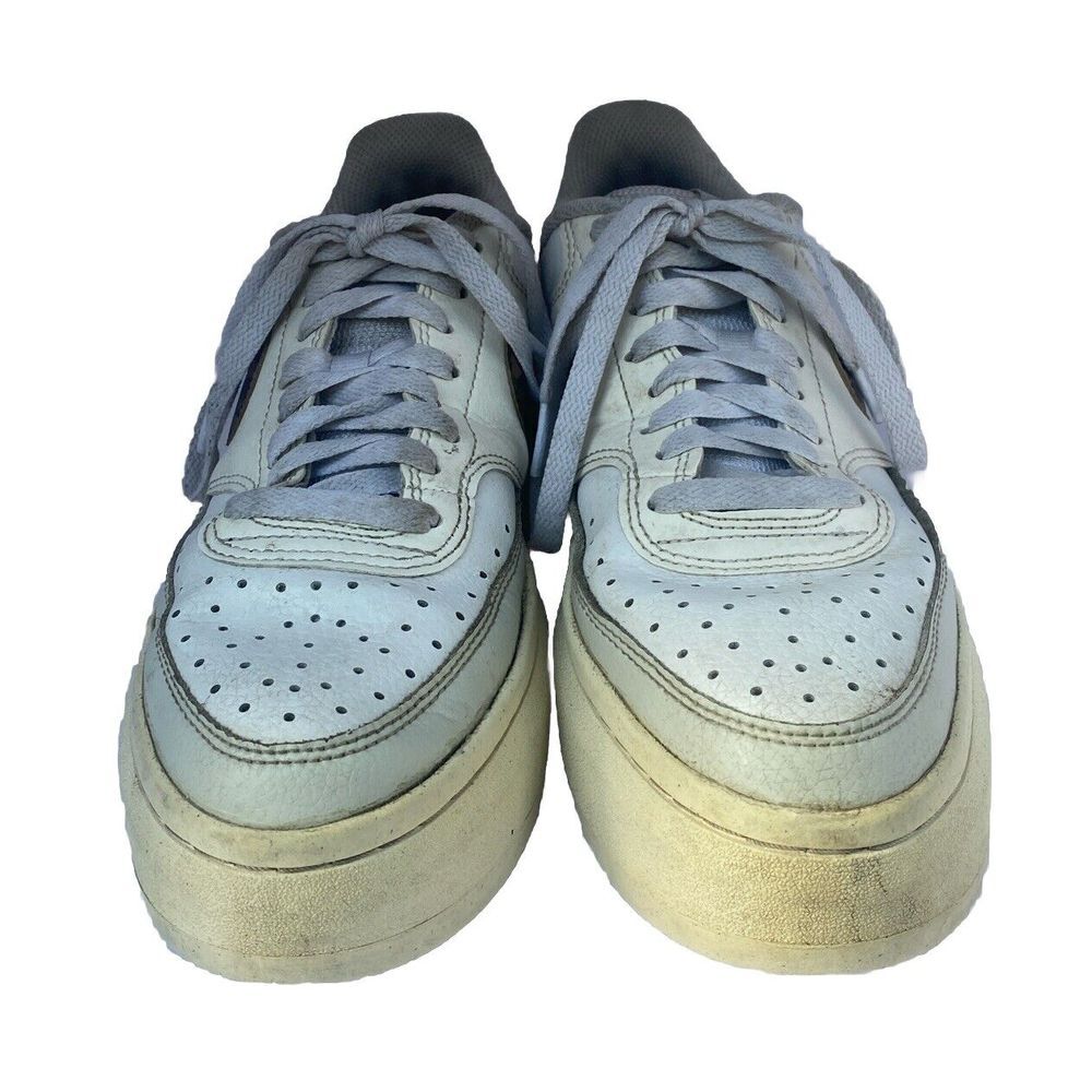 US 9.5 Women's Nike Court Vision Alta Platform Leopard White Shoes DO2791-100 - Picture 5 of 10